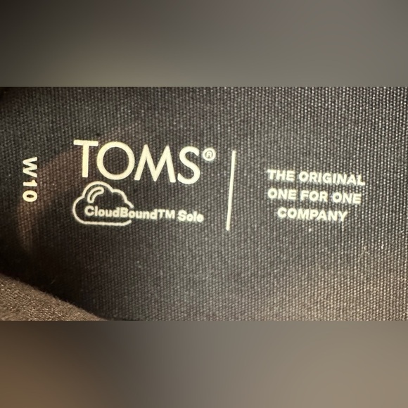 New With Tags Tom’s Classic Alpargata Loafer Flats Black & Gray Women’s Sz 10 - Picture 7 of 11